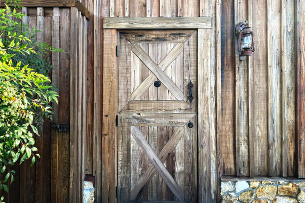 istock western barn shed door lantern 1203261052
