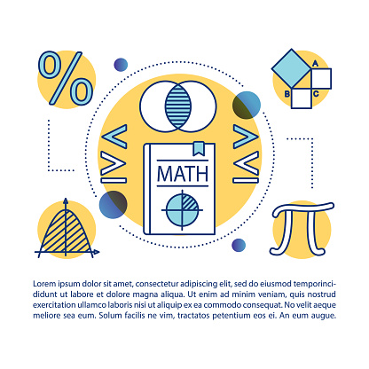 Digital Magazine Designs Math Maths Courses Article Page Vector Template Algebra Geometry Brochure ...