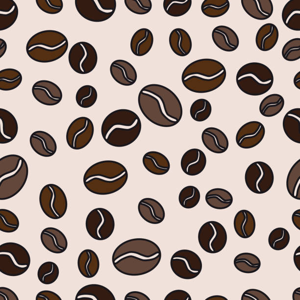 illustrazioni stock, clip art, cartoni animati e icone di tendenza di modello di caffè senza cuciture. può essere utilizzato per la progettazione di carta da imballaggio; tessili; - internet cafe coffee coffee bean backgrounds