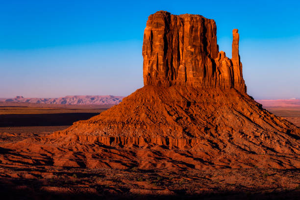 Monument Valley and The Mittens – Arizona with Utah border, USA, America Monument Valley and The Mittens – Arizona with Utah border, USA, America merrick butte stock pictures, royalty-free photos & images