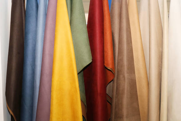 istock Fashion industry colorful material samples 1203275600