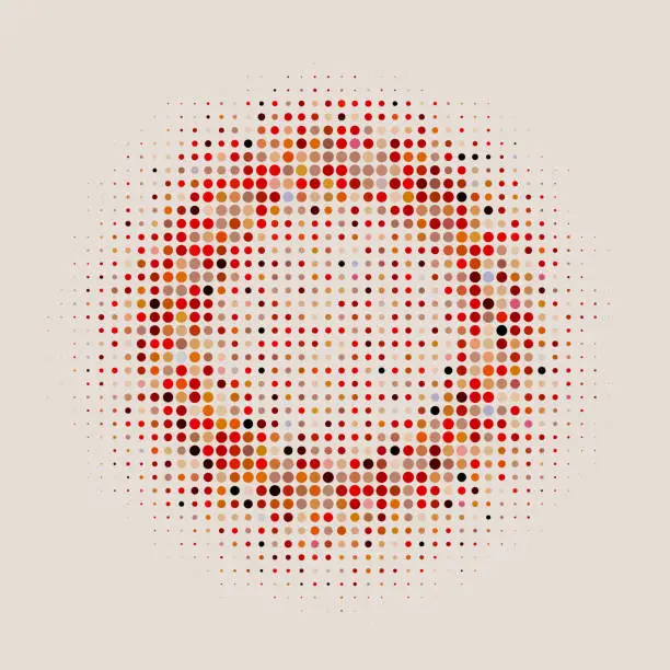 Vector illustration of Vector Half Tone Dots Circle Pattern