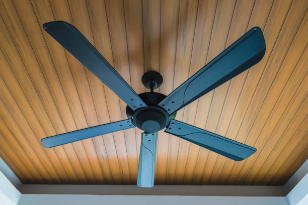 istock Electric Ceiling fan decoration interior of room 1203283386