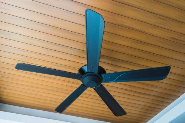 istock Electric Ceiling fan decoration interior of room 1203283426