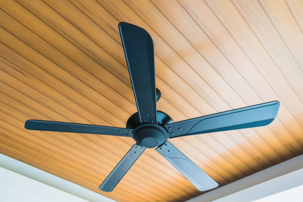 istock Electric Ceiling fan decoration interior of room 1203283444