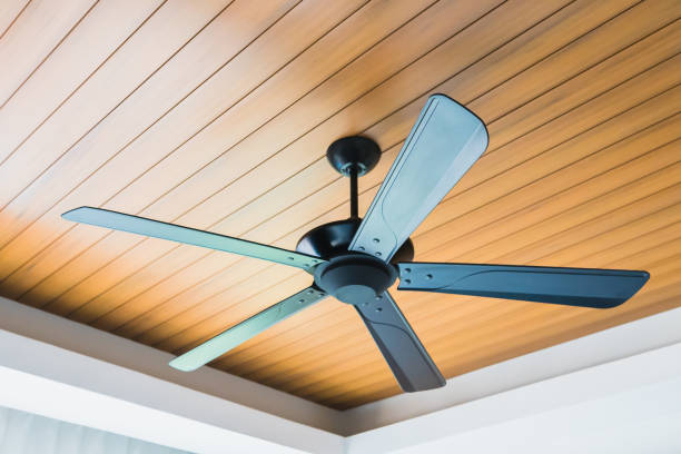istock Electric Ceiling fan decoration interior of room 1203283472