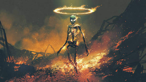 Calaveras Con Fuego - Banco de fotos e imágenes de stock - iStock Calaveras Con Fuego - Banco de fotos e imágenes de stock - iStock