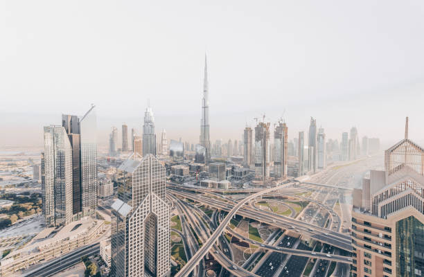 istock Dubai skyline at sunrise 1203287477