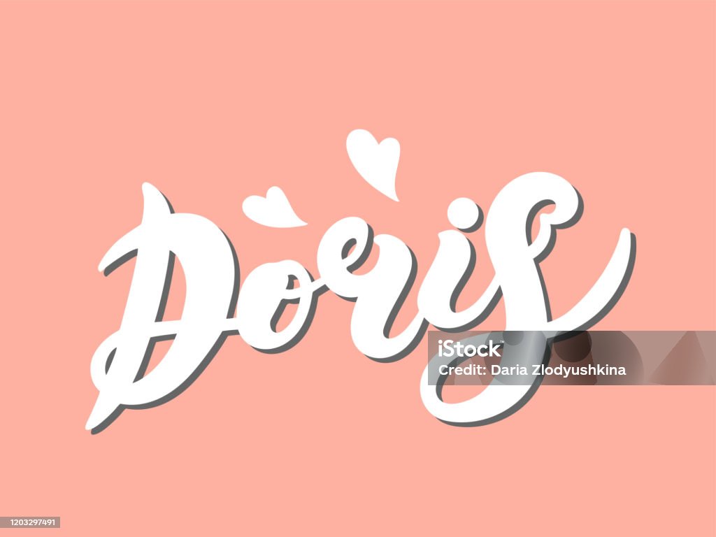 Doris Letras Ilustración de Doris El Nombre De La Mujer Letras Dibujadas A Mano y ...