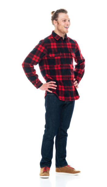 istock Caucasian male standing wearing jeans 1203298881
