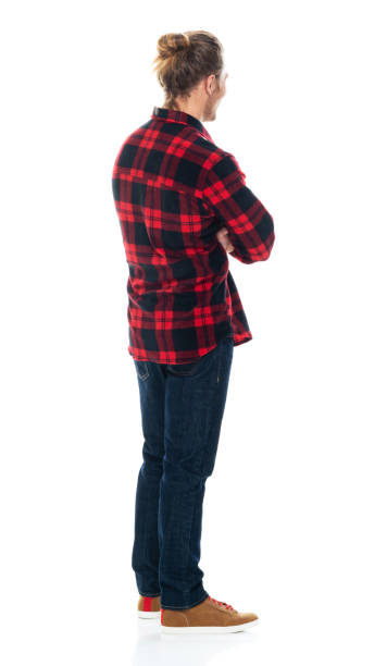 istock Caucasian male standing wearing jeans 1203298909