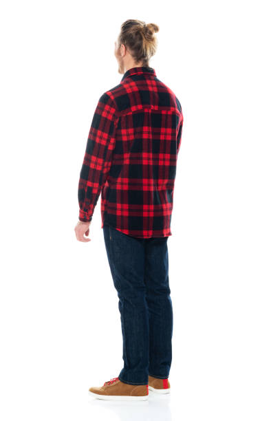istock Caucasian male standing wearing jeans 1203298924