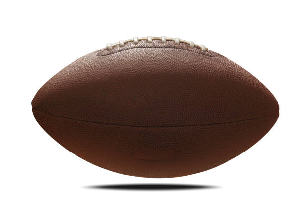 photo american football ball isolated on white background. stock photo