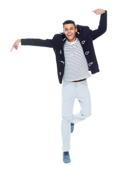 istock African ethnicity male jumping wearing jacket 1203299953