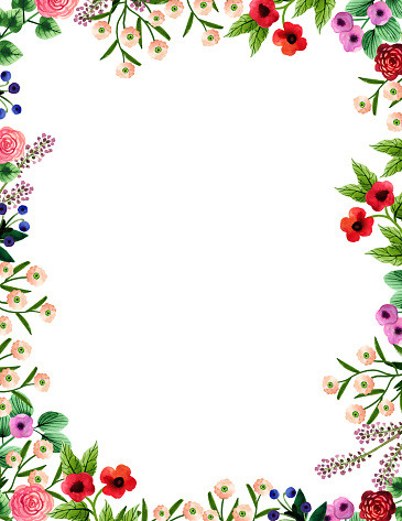 Hand drawn watercolor background with cute naive flowers for textile, wallpaper, banner, postcard and other.
