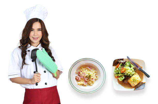 istock woman chef and food 1203301048