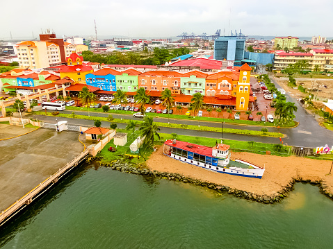 Colon is a sea port on the Caribbean Sea coast of Panama. The city lies near the Caribbean Sea entrance to the Panama Canal.
