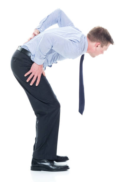 istock Caucasian male manager bending over 1203305196