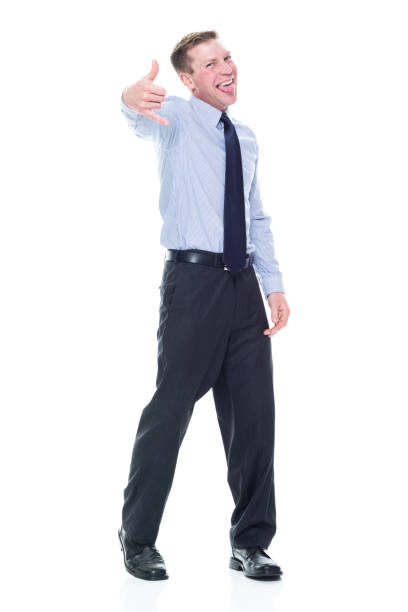 istock Caucasian male businessman standing 1203305242