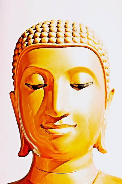 istock Buddha statue's face in temple - Bangkok,Thailand. 1203306341