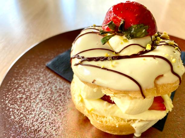 istock Paris Brest French Pastry on a Plate 1203308787
