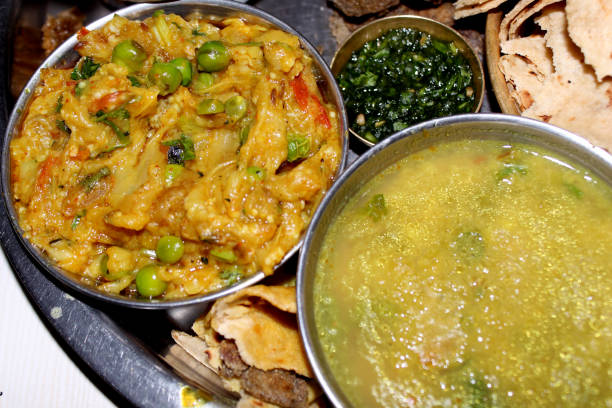 istock Traditional vegetarian Indian thali 1203317793