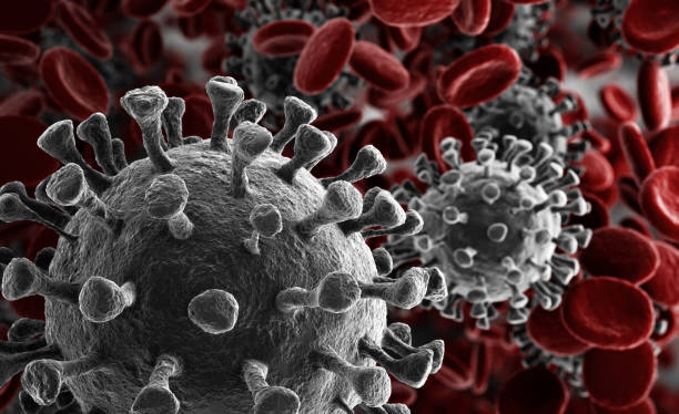 Coronavirus outbreak and coronaviruses influenza background as dangerous flu strain cases as a pandemic medical health risk concept with disease cells