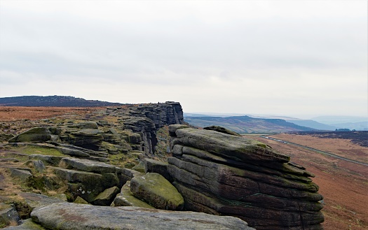 Capturing the precarious nature of Stannage Edge, in January, 2020.