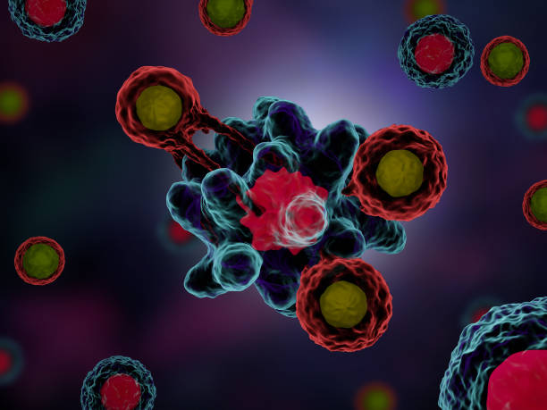 istock T cells attacking cancer cells 1203333671