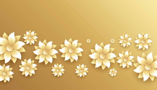 istock elegant golden and white flowers decoration background design 1203338173