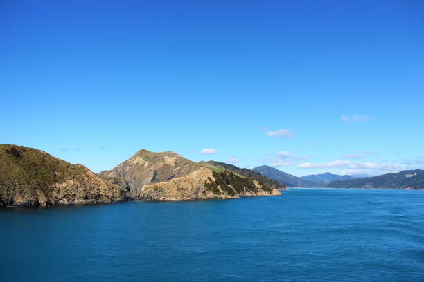 On a ferry from Picton to Wellington On a ferry from Picton to Wellington. - New Zealand. picton new zealand stock pictures, royalty-free photos & images