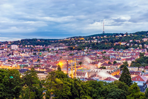 Stuttgart at sunset Stuttgart at sunset stuttgart stock pictures, royalty-free photos & images