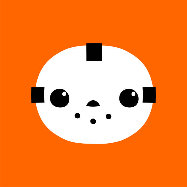 istock Halloween pop culture terror vector emoji icons set 1203355101