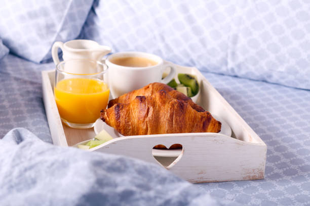 istock Breakfast in bed – food in tray 1203357037