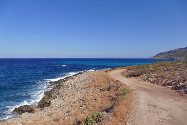 istock Beautiful coastal path in Kythera, Greece 1203359240
