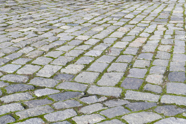 istock a cobbled courtyard, classic cobblestone road, symmetrical stone field, 1203360404