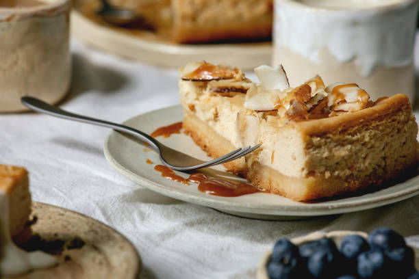 istock Piece of cheesecake 1203363083
