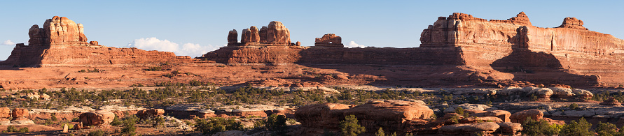 Panoramic of Wooden Shoe Arch in Canyonlands National Park, Utah