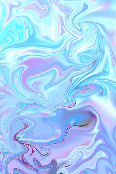 istock Luxury art in fluid style, neon blue swirl, artistic design 1203366370