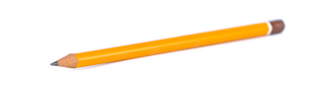 istock Pencil isolated on pure white background. Painting. 1203369658