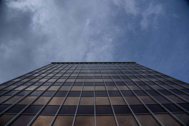istock huge skyscraper building with blue sky background skyscraper isolated with natural background in Palma de Mallorca Spain 1203370686