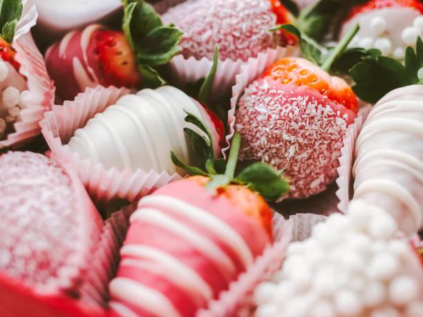 istock Glazed strawberry Close-up photo 1203373341