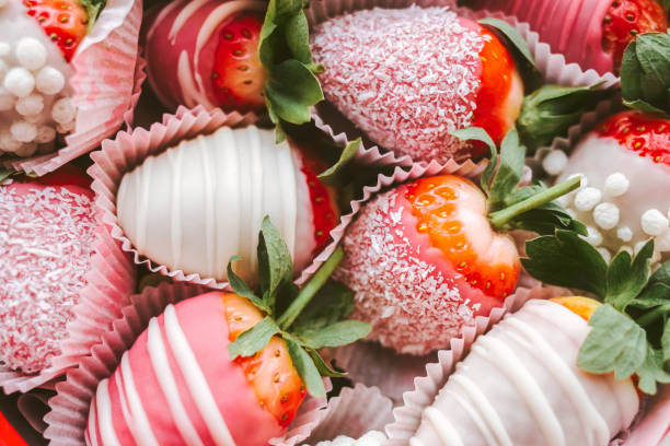 Strawberries dipped in chocolate