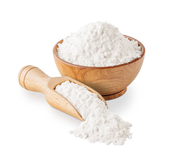 istock Wheat flour isolated on white background 1203374314