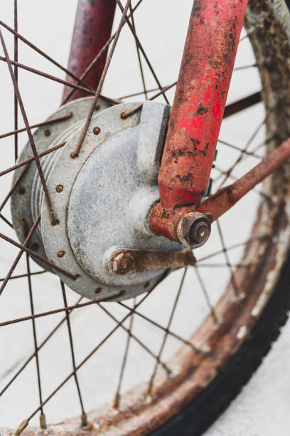 istock Close-up of rusty motorcycle wheel 1203375929