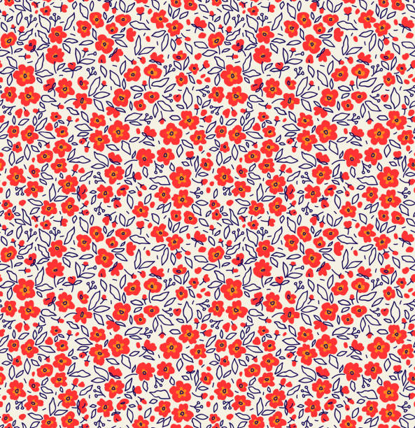 illustrazioni stock, clip art, cartoni animati e icone di tendenza di motivo floreale senza cuciture. - seamless pattern floral pattern flower