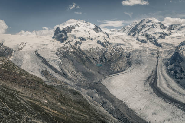 istock Gorner and Grenz glaciers and Monte Rosa massive 1203386522