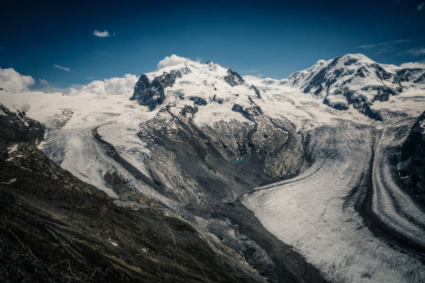 istock Gorner and Grenz glaciers and Monte Rosa massive 1203386543