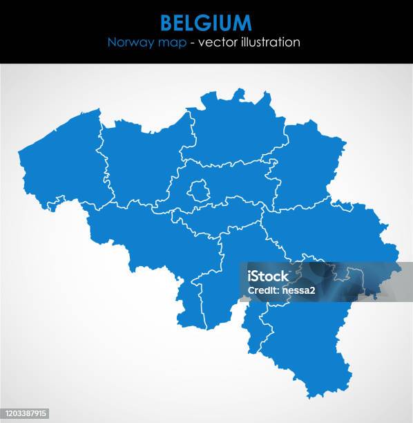 Vetores de Bélgica Mapa Altamente Detalhado Todos Os Elementos São Separados Em Camadas Editáveis Ilustração Vetorial e mais imagens de Bélgica
