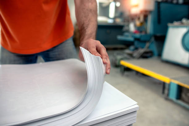 istock Workers in a printing factory 1203389577